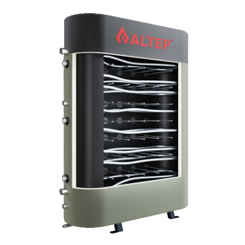 Flat heat storage with heat exchangers