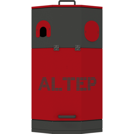 Hopper for solid fuel boiler - [4]